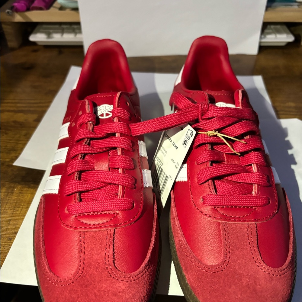 Adidas Red Samba Sneakers